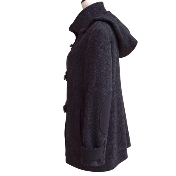 Cinzia Rocca Black Charcoal Wool Blend Coat - Picture 6 of 11